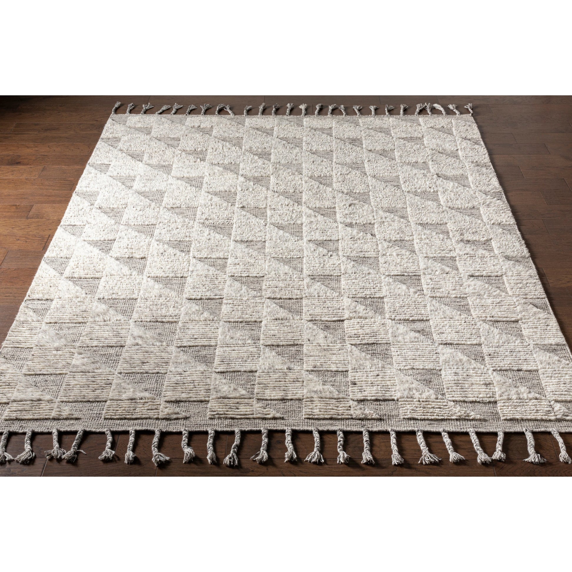 Sahara SAH-2300 Rug by Surya in dark brown, ivory, medium gray, charcoal. Made from 100% wool in a unique style.