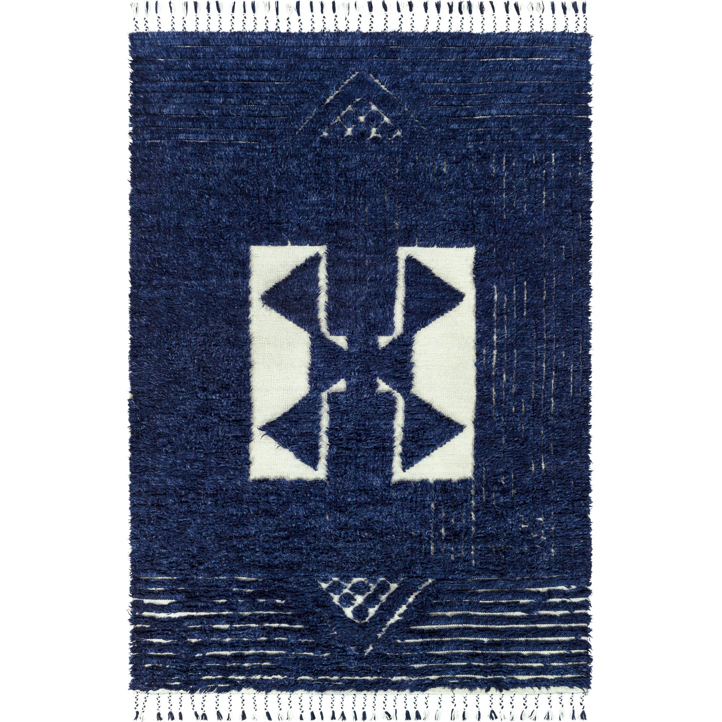 002 SR-882803,SR-882805,SR-882807 | Primary Silo | Sahara SAH-2303 Rug by Surya in cream, navy. Made from 100% wool in a unique style.