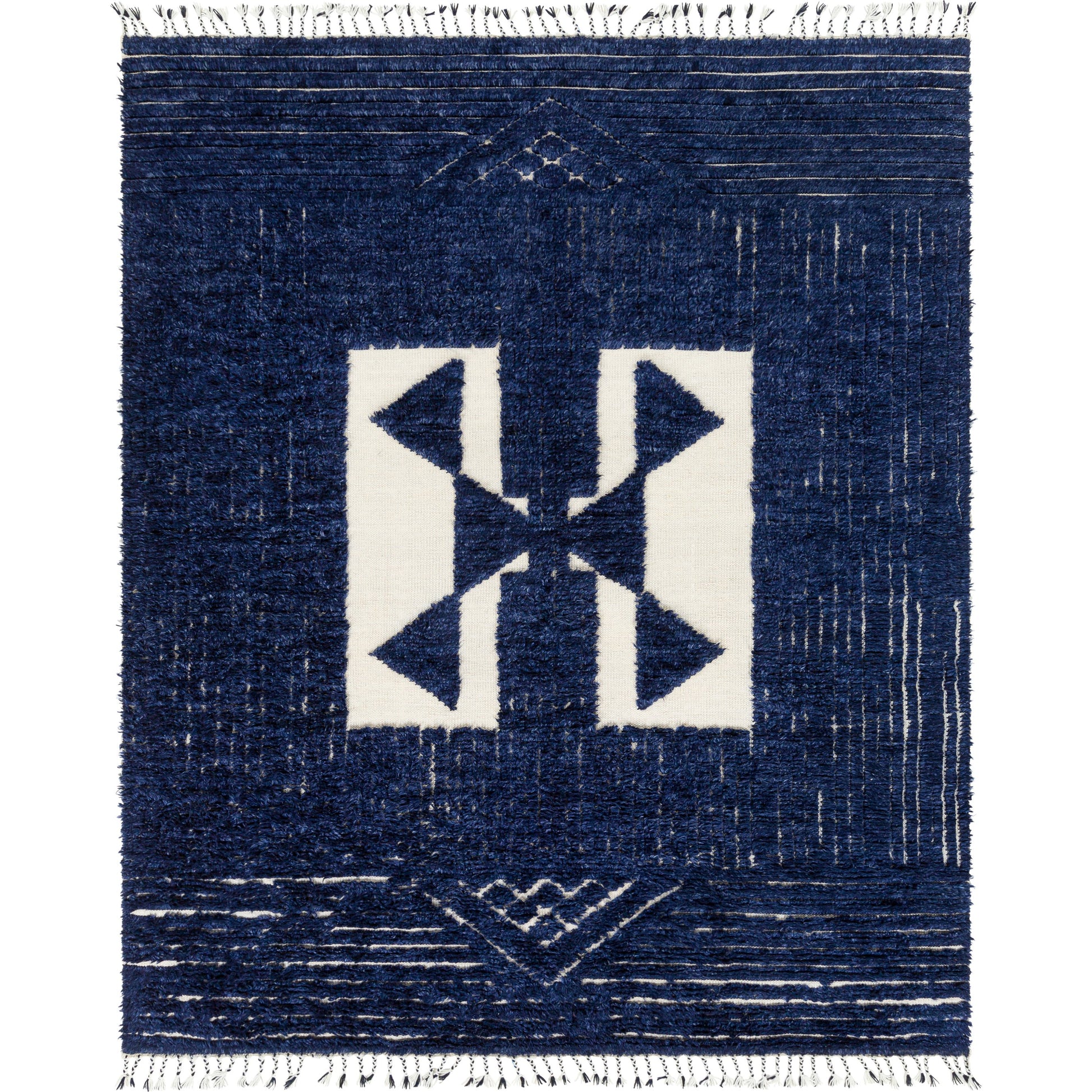 Sahara SAH-2303 Rug by Surya in cream, navy. Made from 100% wool in a unique style.