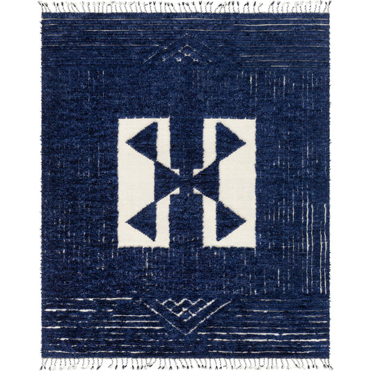 Sahara Rug - 26934 by Surya in cream, navy. Made from 100% wool in a unique style.