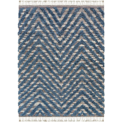 Sahara SAH-2304 Rug by Surya in charcoal, light beige, gray, blue, dark brown, navy. Made from 100% wool in a unique style.