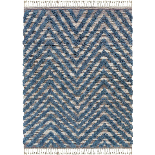 001 SR-882811 | Primary Silo | Sahara SAH-2304 Rug by Surya in charcoal, light beige, gray, blue, dark brown, navy. Made from 100% wool in a unique style.