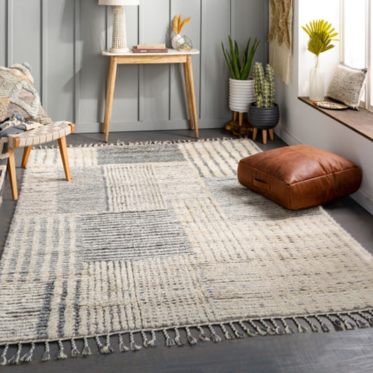 Sahara Rug - 26937 by Surya in cream, taupe, medium gray. Made from 100% wool in a unique style.