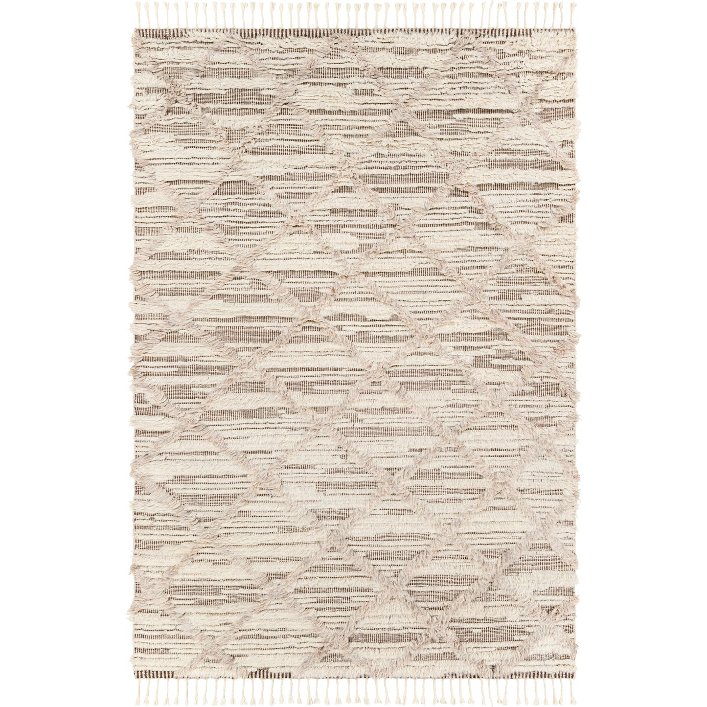 002 SR-882823,SR-882824,SR-882825,SR-882827 | Primary Silo | Sahara SAH-2307 Rug by Surya in light beige, oatmeal, dark brown. Made from 100% wool in a unique style.
