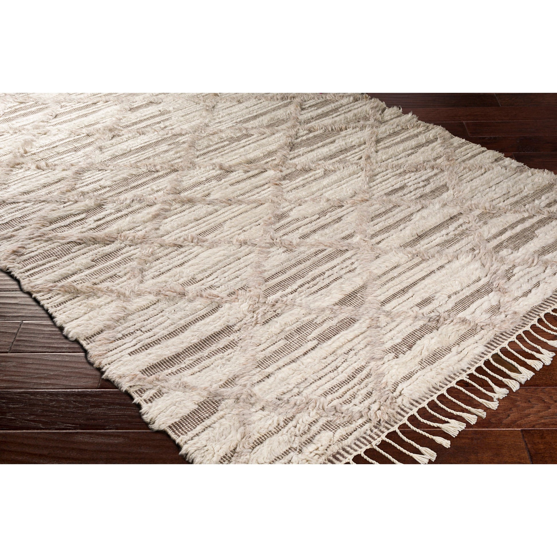 Sahara SAH-2307 Rug by Surya in light beige, oatmeal, dark brown. Made from 100% wool in a unique style.