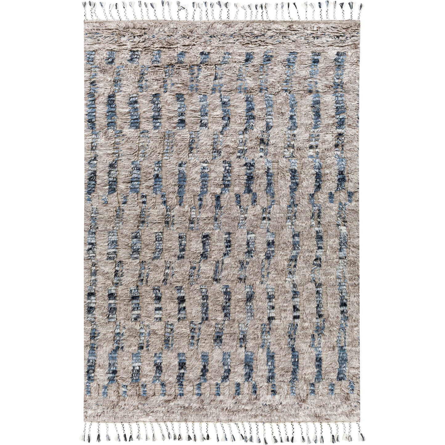 002 SR-882828,SR-882829,SR-882830,SR-882832 | Primary Silo | Sahara SAH-2308 Rug by Surya in gray, cream, charcoal, dark brown, navy, blue. Made from 100% wool in a unique style.