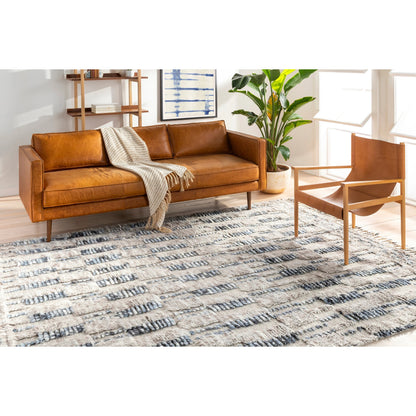 Sahara SAH-2308 Rug by Surya in gray, cream, charcoal, dark brown, navy, blue. Made from 100% wool in a unique style.