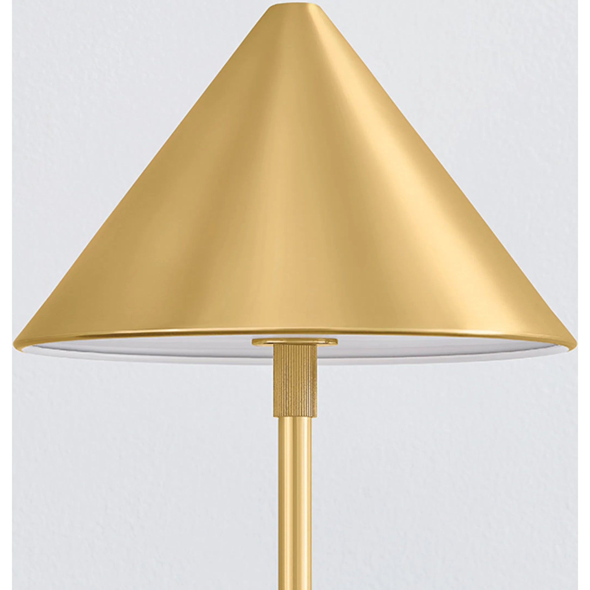 Salma Rechargeable Table Lamp by Hudson Valley in aged brass. Made from steel in a transitional style.
