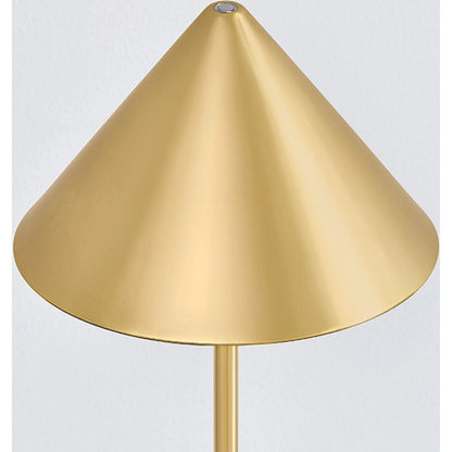 Salma Rechargeable Table Lamp by Hudson Valley in aged brass. Made from steel in a transitional style.
