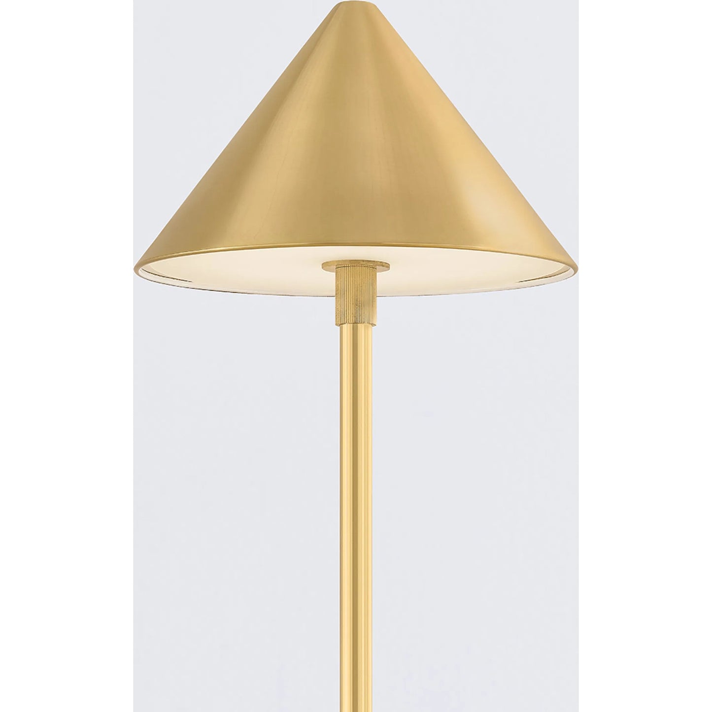 003 SI-2374415 | Closeup | Salma Rechargeable Floor Lamp by Hudson Valley in aged brass. Made from steel in a transitional style.