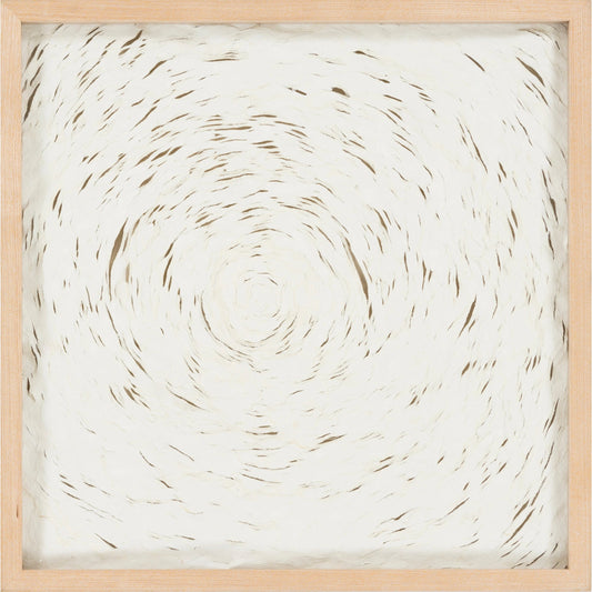 Sanctity - 16736 by Surya in ivory and wood finish. Made from shredded paper, polystyrene in a modern style.