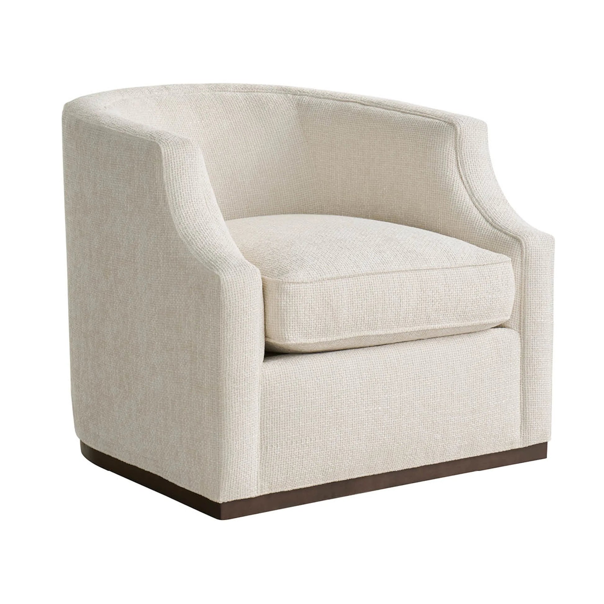 Curated Sara Swivel Chair by Universal Furniture in nona vanilla. Made from unique in a transitional style.