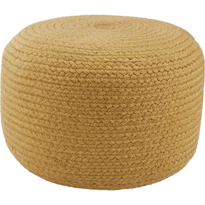 Saba Solar SAS01 Indoor/Outdoor Pouf by Jaipur Living. Made from 100% polyester in a coastal style.