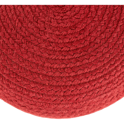 Saba Solar SAS01 Indoor/Outdoor Pouf by Jaipur Living. Made from 100% polyester in a coastal style.