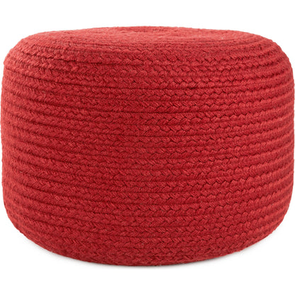 Saba Solar SAS01 Indoor/Outdoor Pouf by Jaipur Living. Made from 100% polyester in a coastal style.