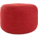 Saba Solar SAS01 Indoor/Outdoor Pouf by Jaipur Living. Made from 100% polyester in a coastal style.