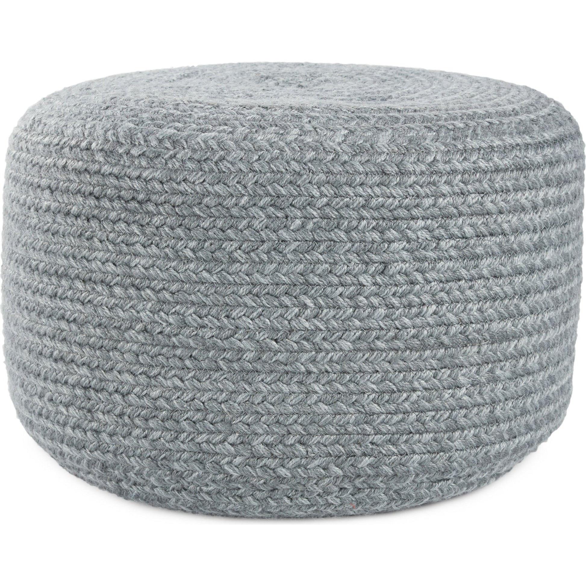 Saba Solar SAS09 Indoor/Outdoor Pouf by Jaipur Living. Made from 100% polyester in a cottage & farmhouse style.