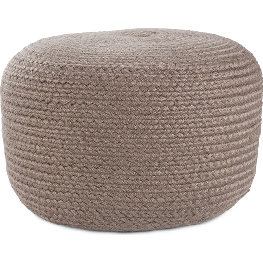 Saba Solar SAS01 Indoor/Outdoor Pouf by Jaipur Living. Made from 100% polyester in a coastal style.
