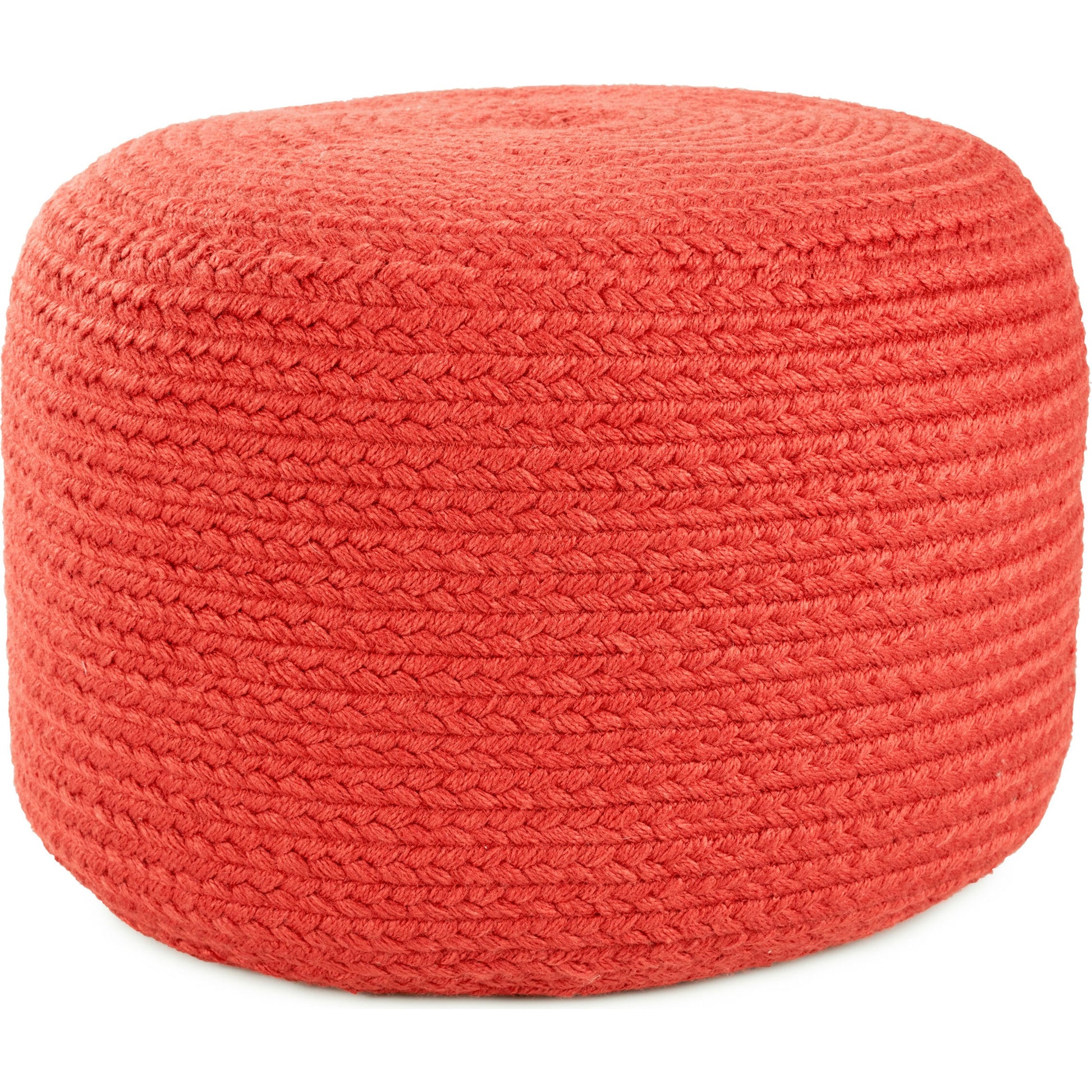 Saba Solar SAS01 Indoor/Outdoor Pouf by Jaipur Living. Made from 100% polyester in a coastal style.