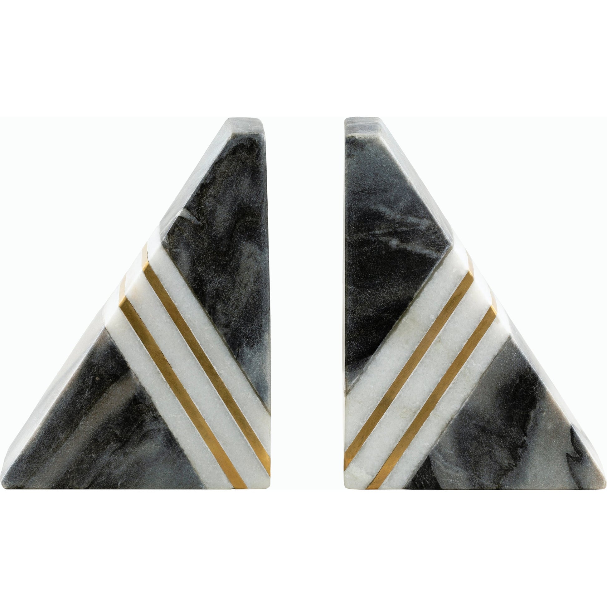 Slate - 24806 (Set of 2) by Surya in gray, white and naturalinlaid. Made from metal, stone in a modern style.
