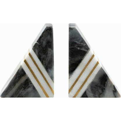 Slate - 24806 (Set of 2) by Surya in gray, white and naturalinlaid. Made from metal, stone in a modern style.