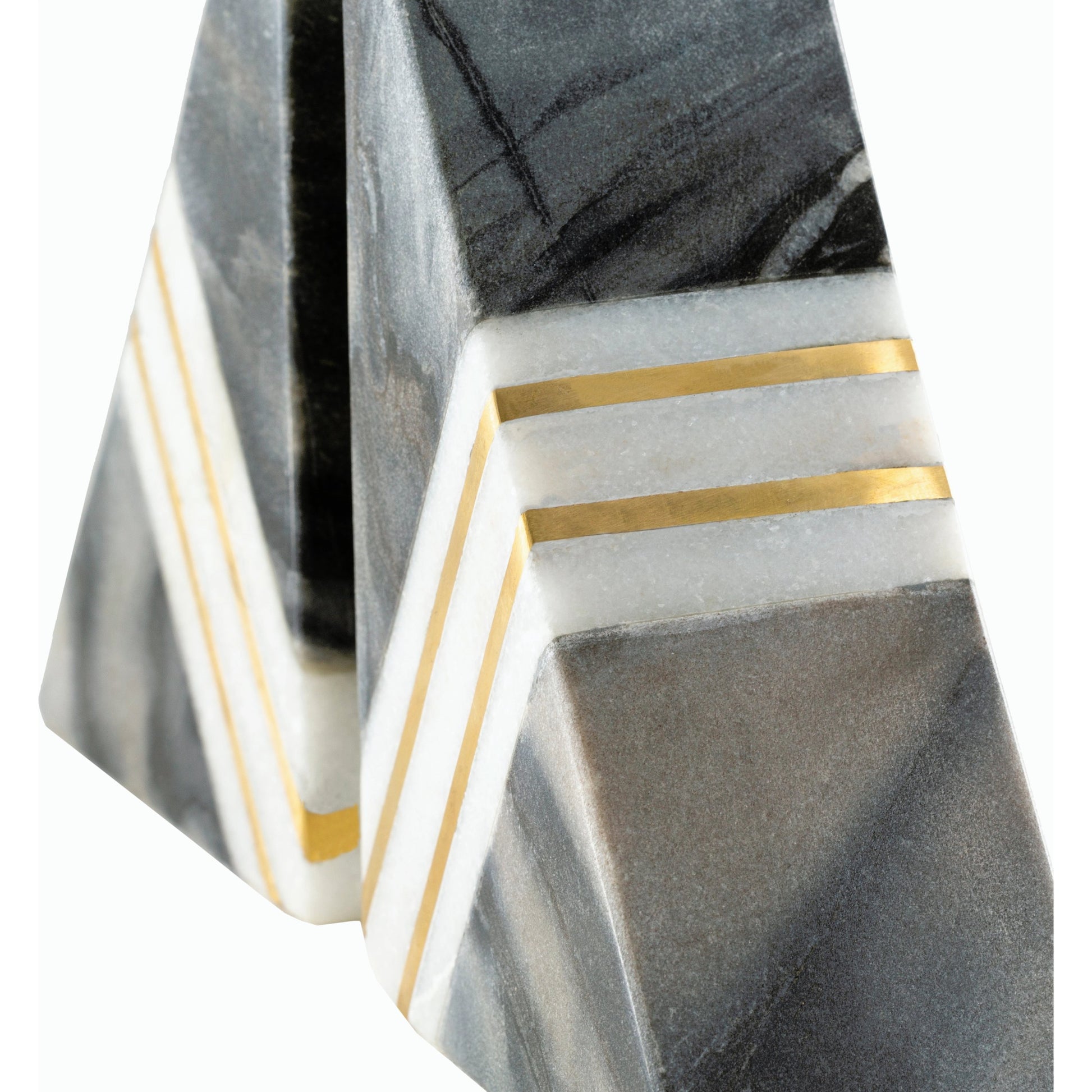 Slate - 24806 (Set of 2) by Surya in gray, white and naturalinlaid. Made from metal, stone in a modern style.