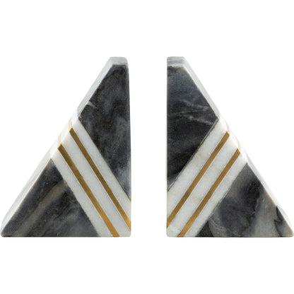 Slate - 24806 (Set of 2) by Surya in gray, white and naturalinlaid. Made from metal, stone in a modern style.