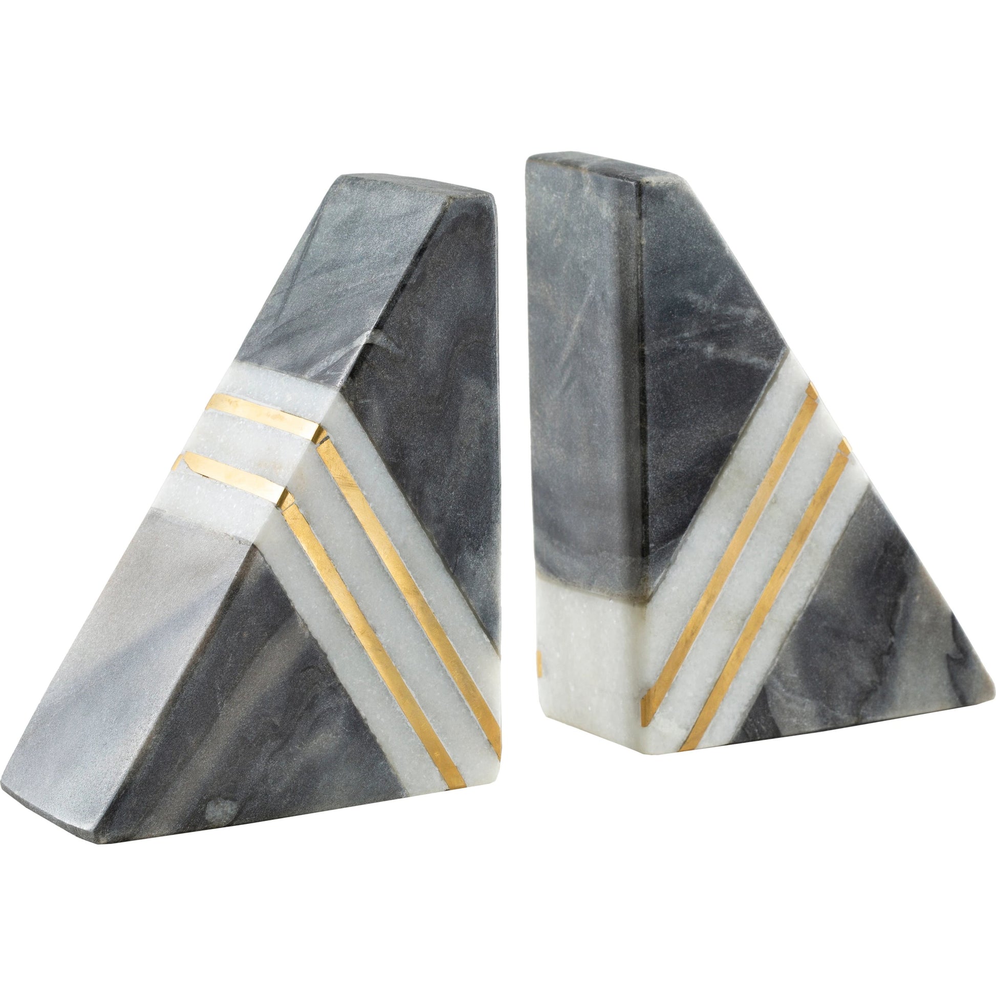 Slate - 24806 (Set of 2) by Surya in gray, white and naturalinlaid. Made from metal, stone in a modern style.