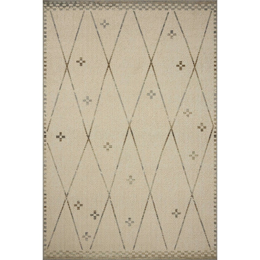 Saylor SAY-01 Indoor/Outdoor Rug by Loloi in ivory, pebble. Made from 100% polypropylene in a unique style.