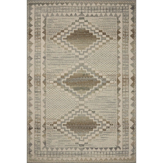 Saylor SAY-02 Indoor/Outdoor Rug by Loloi in ivory, granite. Made from 100% polypropylene in a unique style.