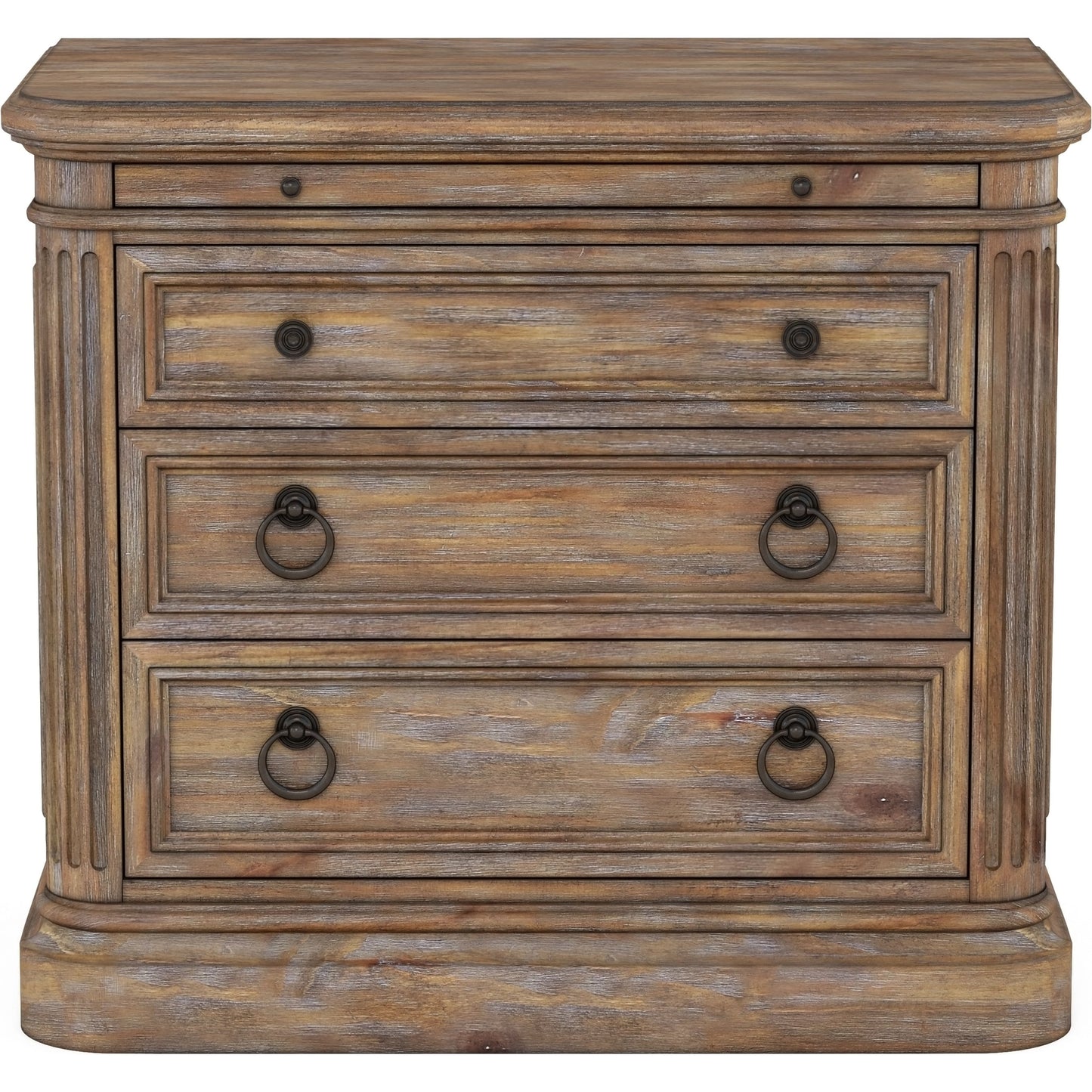 002 SI-2064904 | Additional Silo | Architrave Nightstand by A.R.T. Furniture in almond. Made from pine solids and veneer, metal in a traditional style.