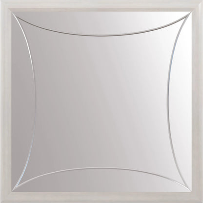 Mezzanine Square Mirror by A.R.T. Furniture in dove gray. Made from parawood, poplar solids, mirror in a modern style.