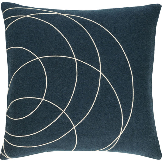 Solid Bold Pillow - 33383 by Surya. Made from front: 100% wool, back: 100% wool in a modern style.