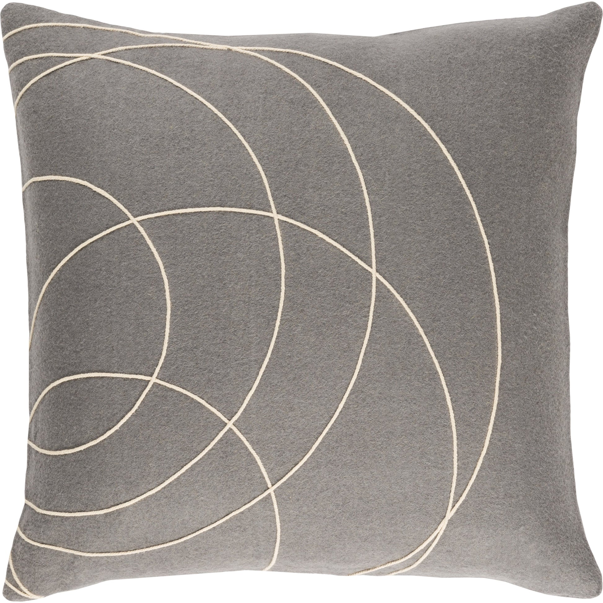 Solid Bold Pillow - 33383 by Surya. Made from front: 100% wool, back: 100% wool in a modern style.