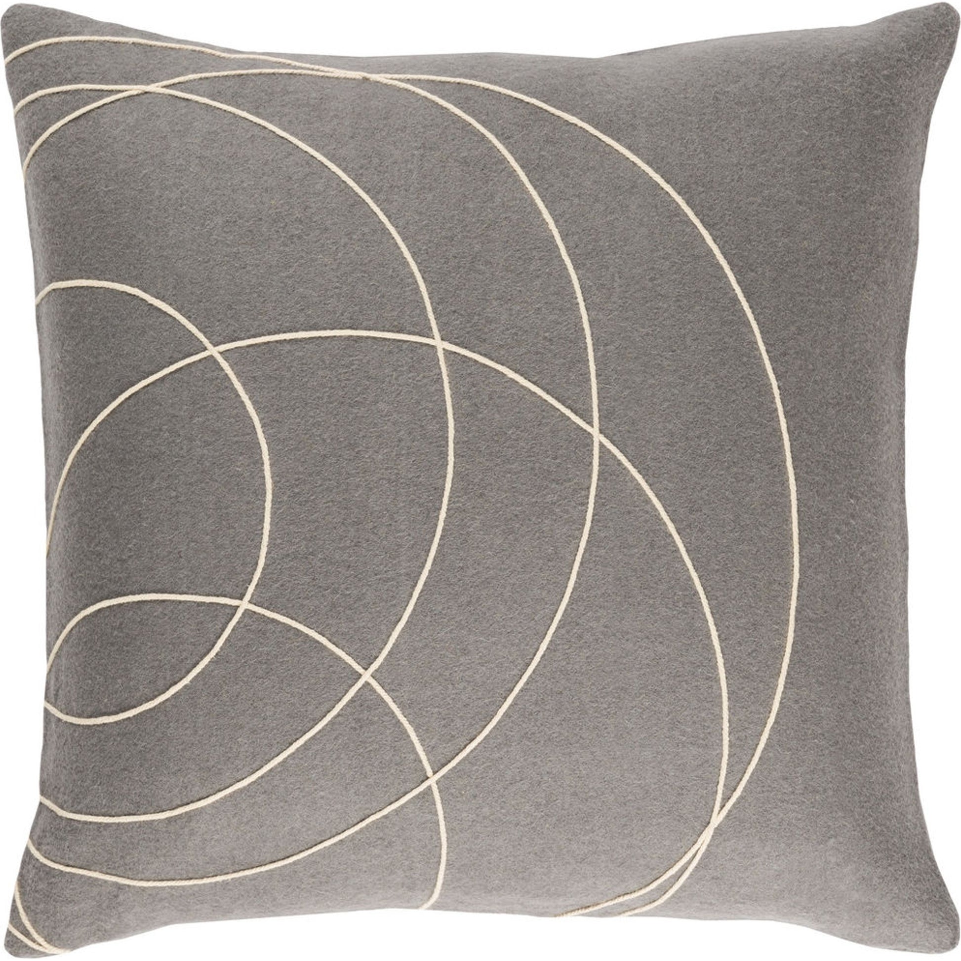 Solid Bold Pillow - 33383 by Surya. Made from front: 100% wool, back: 100% wool in a modern style.