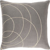 Medium Gray, Cream / Down Feather / 22" x 22"