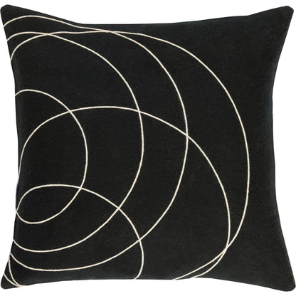 Solid Bold Pillow - 33383 by Surya. Made from front: 100% wool, back: 100% wool in a modern style.