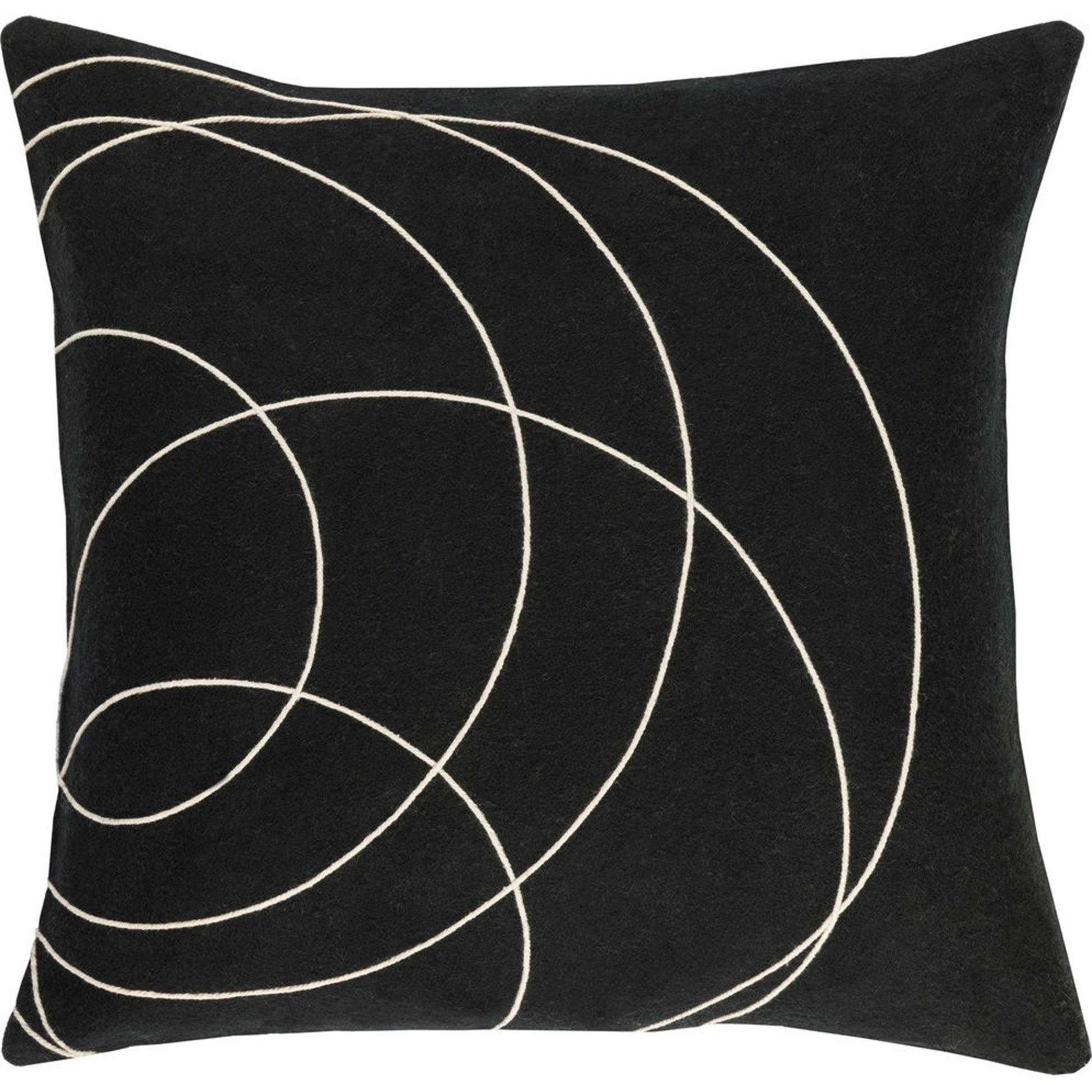 Solid Bold Pillow - 33383 by Surya. Made from front: 100% wool, back: 100% wool in a modern style.
