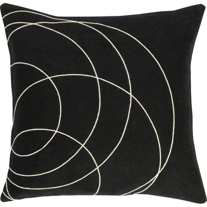 Solid Bold Pillow - 33383 by Surya. Made from front: 100% wool, back: 100% wool in a modern style.