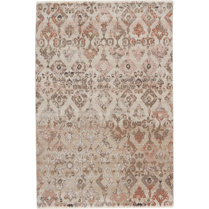 Sanaa by Nikki Chu SBC01 Rug by Jaipur Living in tan, light pink. Made from 78% polypropylene 22% polyester in a unique style.
