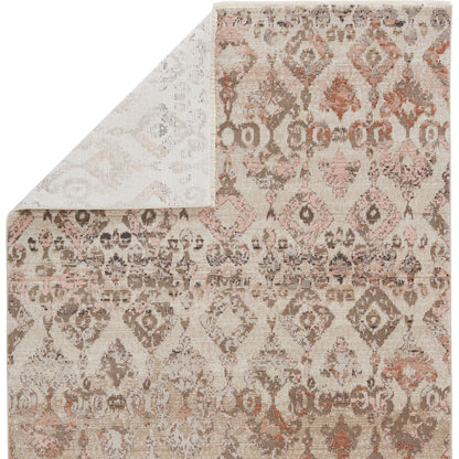 Sanaa by Nikki Chu SBC01 Rug by Jaipur Living in tan, light pink. Made from 78% polypropylene 22% polyester in a unique style.