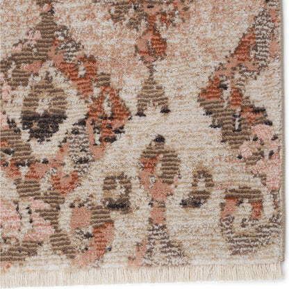 Sanaa by Nikki Chu SBC01 Rug by Jaipur Living in tan, light pink. Made from 78% polypropylene 22% polyester in a unique style.
