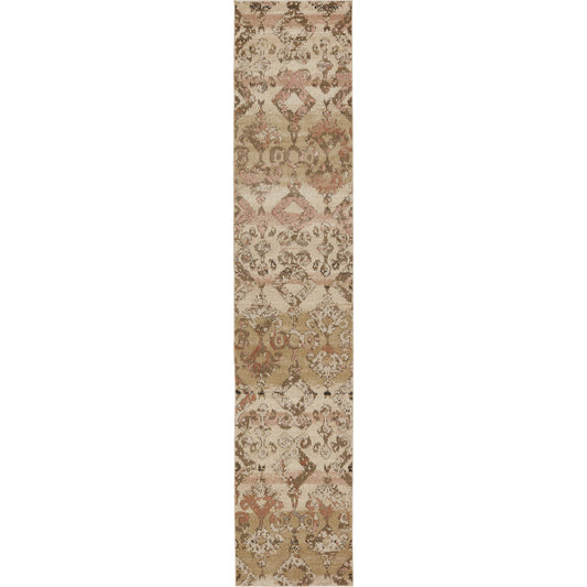 Sanaa by Nikki Chu SBC01 Rug by Jaipur Living in tan, light pink. Made from 78% polypropylene 22% polyester in a unique style.