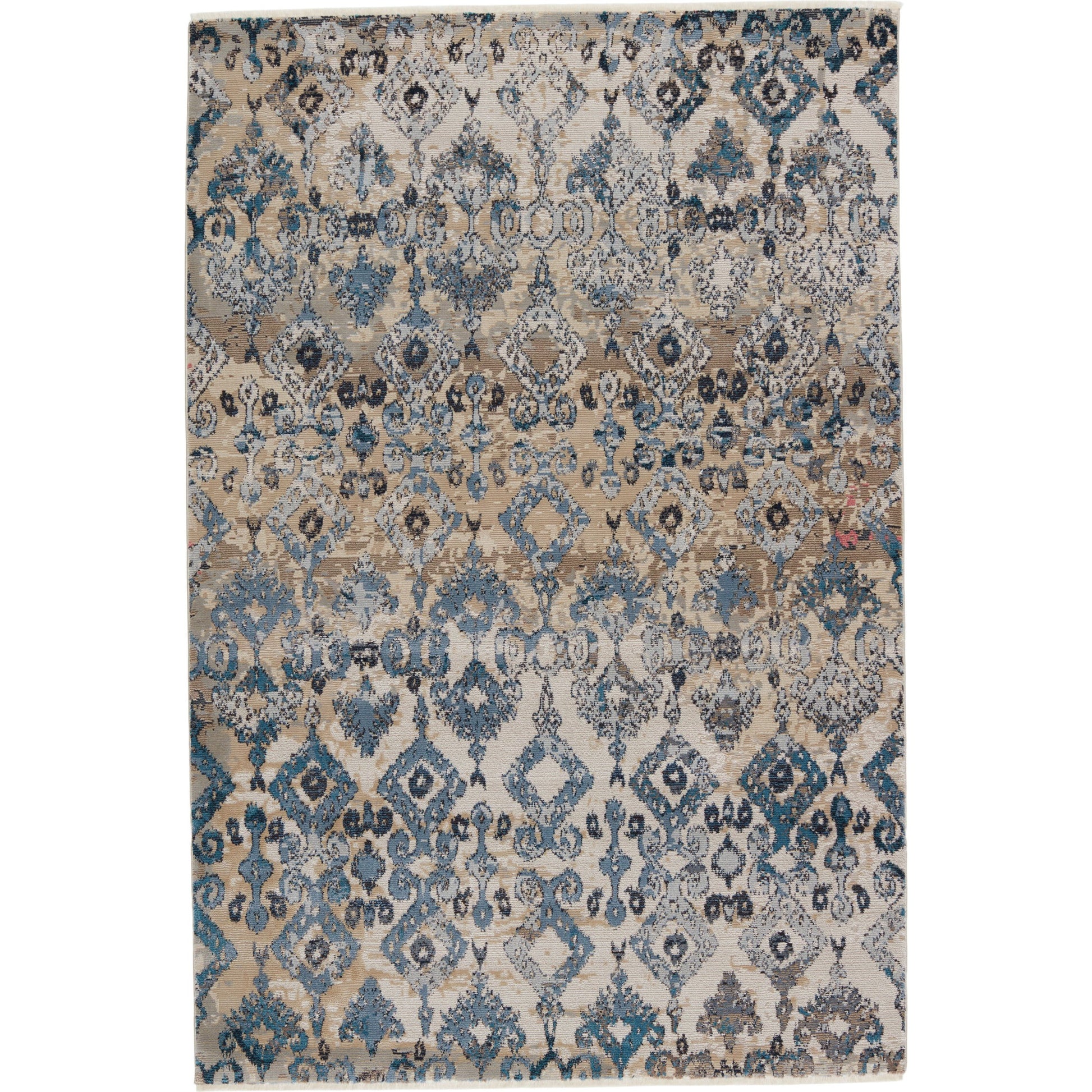 Sanaa by Nikki Chu SBC01 Rug by Jaipur Living in tan, light pink. Made from 78% polypropylene 22% polyester in a unique style.