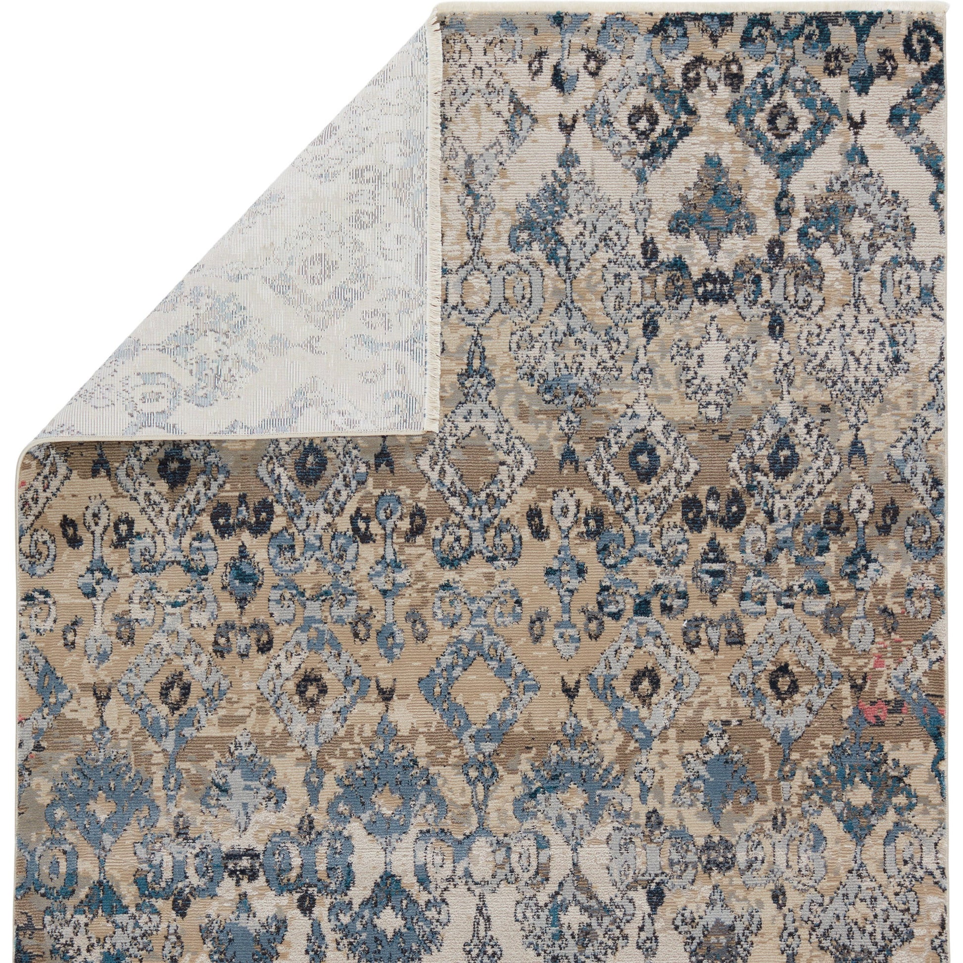 Sanaa by Nikki Chu SBC01 Rug by Jaipur Living in tan, light pink. Made from 78% polypropylene 22% polyester in a unique style.