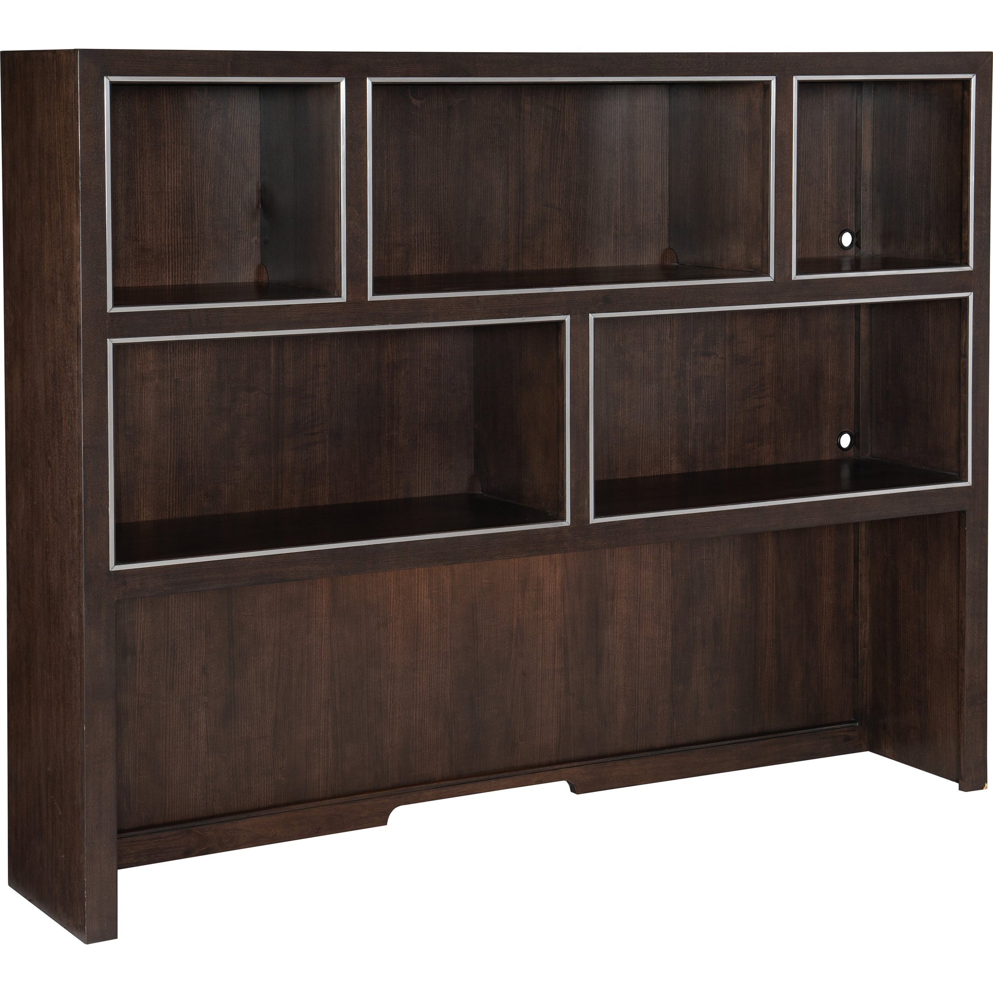 House Blend Credenza Hutch by Hooker Furniture in dark roast. Made from quartered ash veneers, metal in a traditional style.