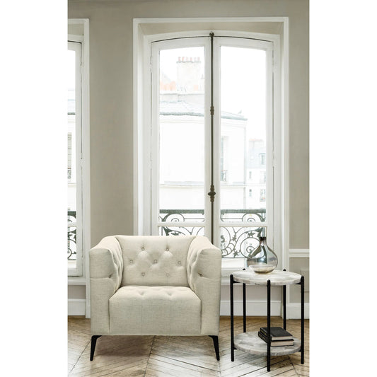 Nicolla Stationary Chair by Hooker Furniture in matte black. Made from unique in a traditional style.