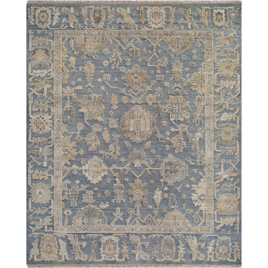 Sinclair Rug - 526611 by Surya in steel blue, goldenrod, ivory, slate gray, taupe. Made from wool in a unique style.