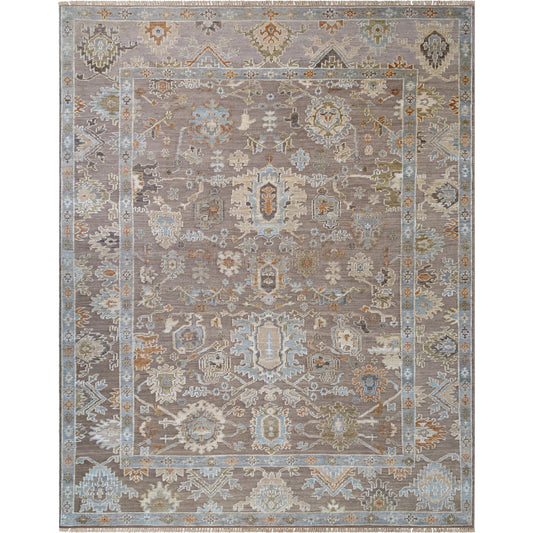 Sinclair Rug - 526641 by Surya in grey, sage, metallic - silver, khaki, ash. Made from wool in a unique style.