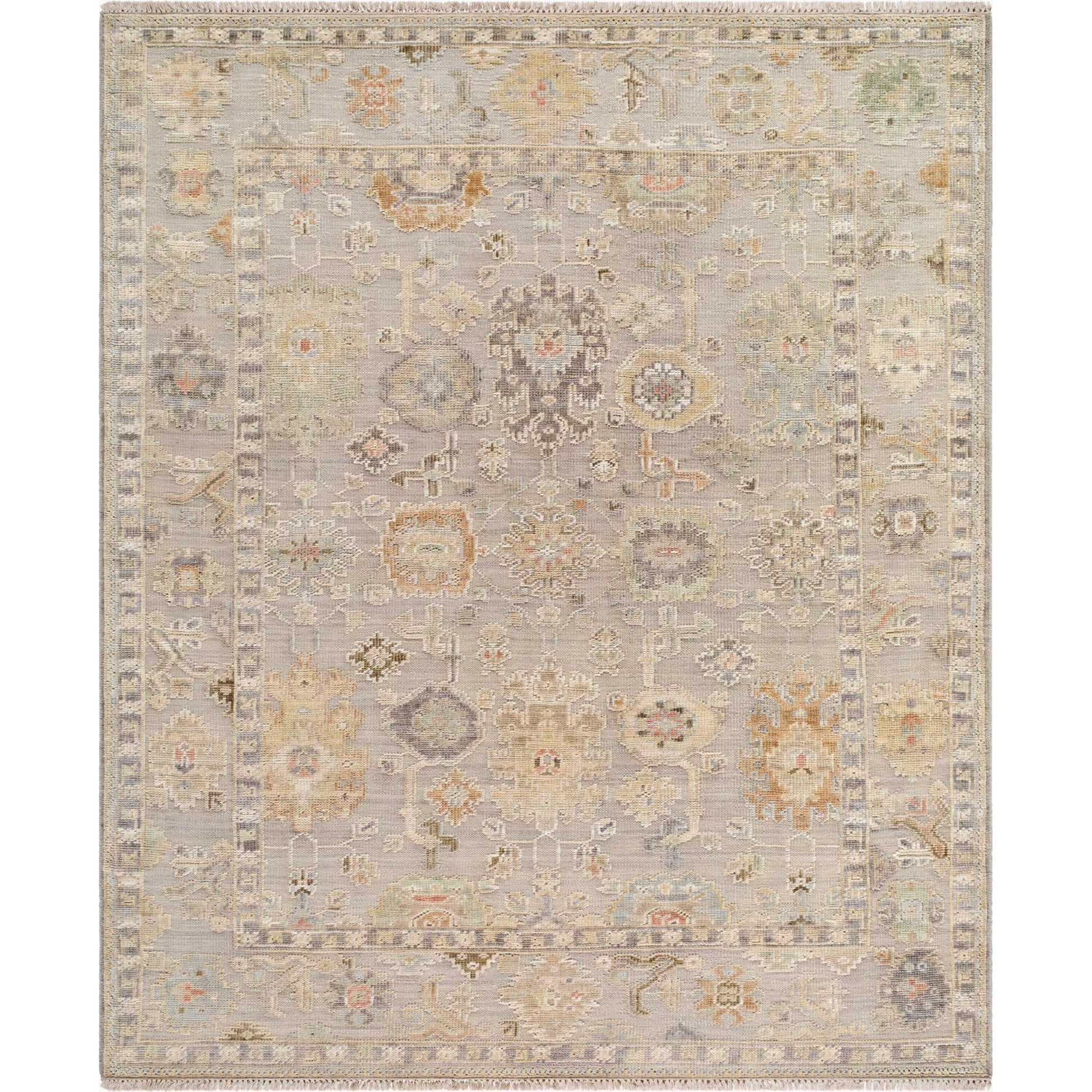 Sinclair SCC-2305 Rug by Surya in lavender, sage, mustard, coral, slate, ivory, charcoal. Made from wool in a unique style.